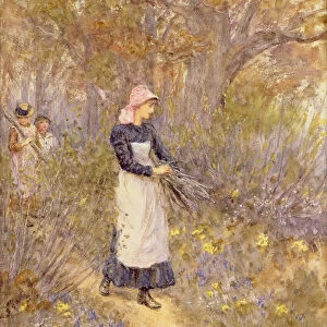 Gathering wood for mother