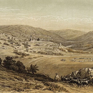 General View of Nazareth (colour litho)