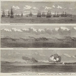 General View of the Operations at Kertch (engraving)
