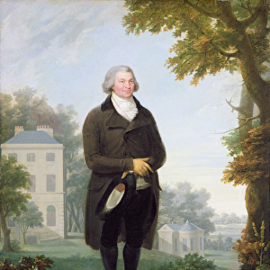 Gentleman in the Grounds of his House, c. 1800-10 (oil on canvas)