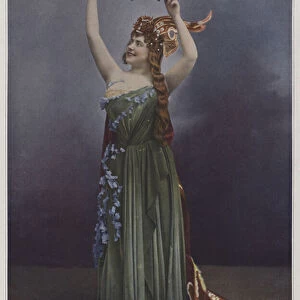 Georgette Brejean-Graviere as the fairy in Cendrillon (coloured photo)