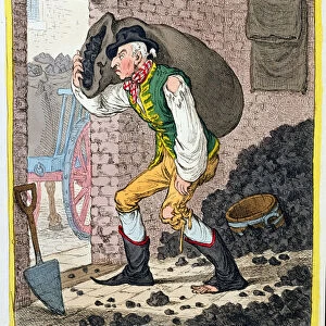 Georgey in the Coal-Hole, published by Hannah Humphrey in 1801 (hand-coloured etching)