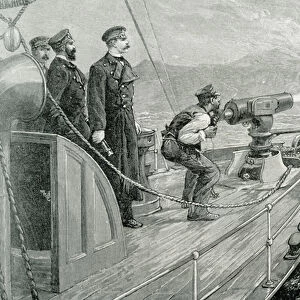 The German Emperor's Whaling Cruise in the North Sea, off Skaaro, published in The Graphic, 6th August 1892 (litho)