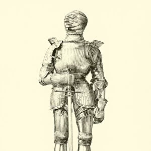 German Maximilian suit of armour (engraving)