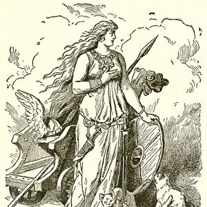 The German Myth--Freya (engraving)