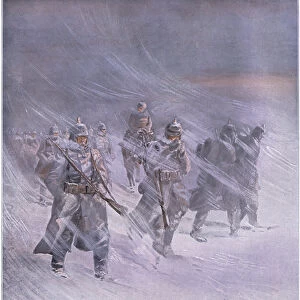 German troops in Russia on the Eastern Front in winter, from Hindenburg published by