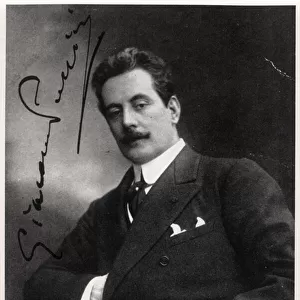 Giacomo Puccini (1858-1924) (b / w photo)