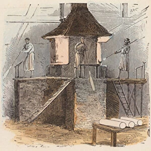 Glass making (coloured engraving)