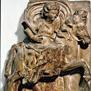 The goddess Epona, deity of Gallic origin, patron of horsemen and travelers