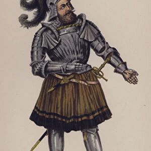 Gotz von Berlichingen, title character from the play by Goethe (colour litho)