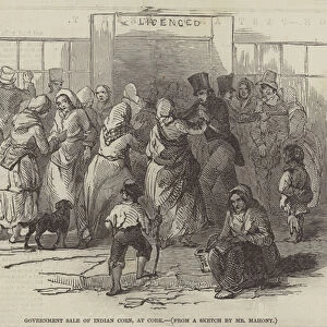 Government Sale of Indian Corn, at Cork (engraving)