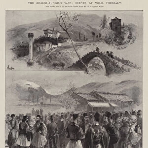The Graeco-Turkish War, Scenes at Volo, Thessaly (engraving)