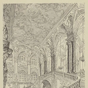Grand escalier du Palais d Hiver (engraving)