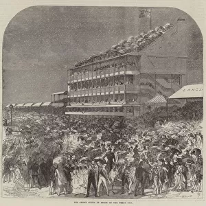 The Grand Stand at Epsom on the Derby Day (engraving)