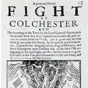 A Great and Bloudy Fight at Colchester, printed in 1648 (woodcut)