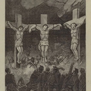 The great test of the masons of the forest (engraving)