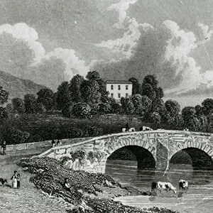 Greta Hall and Keswick Bridge, engraved by E. Francis, 1842 (engraving)