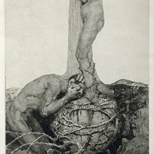 Grief, 1916 (Remarque proof etching on paper)
