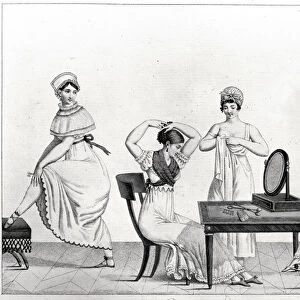 The Grisettes Rise, Plate 29 from Le Bon Genre, 1802-12, (engraving)