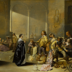 Guardroom Scene with Spoils of War, c. 1635-1640 (oil on panel)