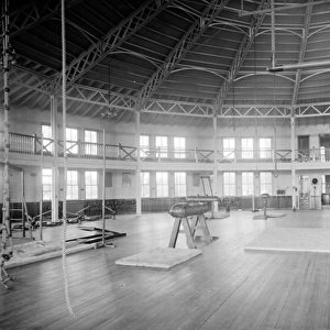 Gymnasium interior, U. S. Naval Academy, c. 1890-1901 (b / w photo)