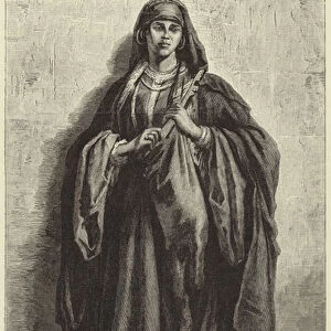 Gypsy woman or ghawzee from Upper Egypt (engraving)