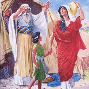 Hagar and Ishmael, from The Bible Picture Book published by Thomas Nelson, c. 1950 (litho)