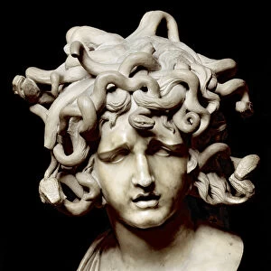 Head of Meduse (Marble sculpture, 1636)
