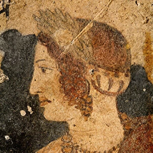 Head of a Young Woman, Velia, from the Tomb of the Orcus (wall painting)