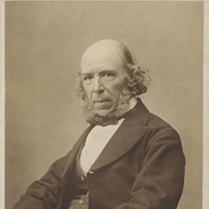 Herbert Spencer (1820-1903), English philosopher, political theorist, biologist and sociologist (b / w photo)