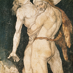 Hercules and Antaeus, c. 1530 (w / c on paper)