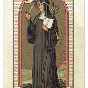 Hildegard of Bingen (chromolitho)