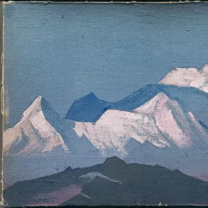 Himalayas, sketch, 1933 (tempera on canvas laid on cardboard)