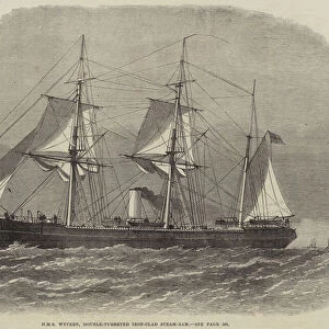 HMS Wyvern, Double-Turreted Iron-Clad Steam-Ram (engraving)