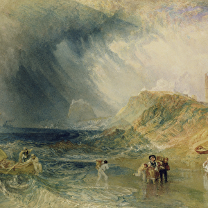 Holy Island, Northumberland, c. 1820 (oil on canvas)
