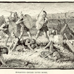 Horatius Cocles saves Rome (engraving)
