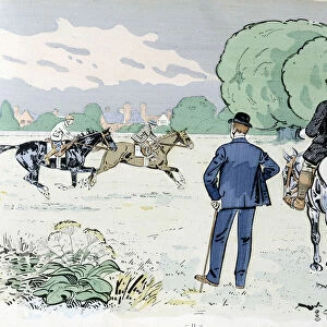 Horse riding - drawing by Thelem