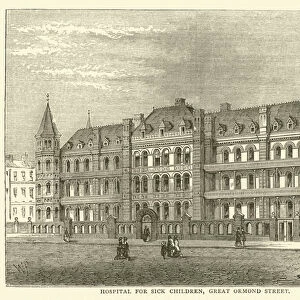 Hospital for sick children, Great Ormond Street (engraving)