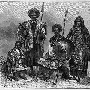 Human Zoo: group of Assabais, a tribe of Ethiopia, then Italian colony