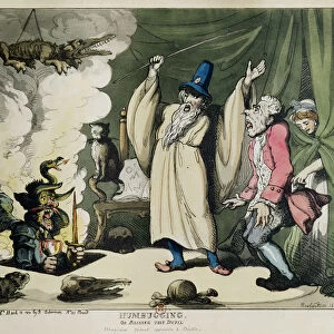 Humbugging or Raising the Devil, 1800 (colour litho)