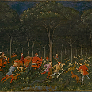 The Hunt in the Forest, c. 1465-70 (oil on panel)