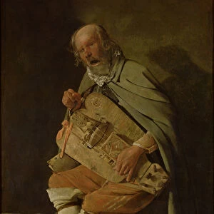 The Hurdy Gurdy Player, 1620s (oil on canvas)
