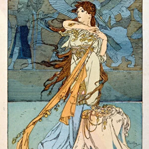 Illustration by Alphonse Mucha from "Rama"a poem in three acts by Paul Verola