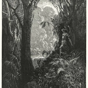 Illustration by Gustave Dore for Miltons Paradise Lost, Book IV, line 247 (engraving)