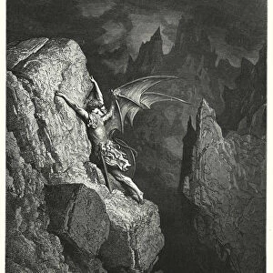 Illustration by Gustave Dore for Miltons Paradise Lost, Book II, lines 949, 950 (engraving)