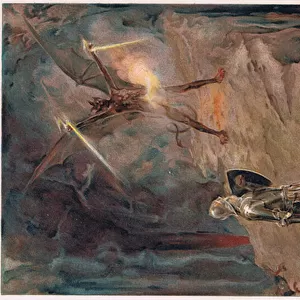 Illustration from Pilgrims Progress by John Bunyan, c. 1910 (colour litho)