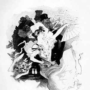 Illustration from poster advertising the first Grand Bal Masque Theatre de L Opera