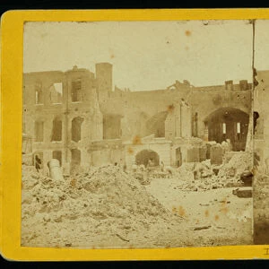 Interior of Fort Sumter, 14th April, 1861 (stereoscopic print)