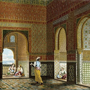 Interior of a Moorish house (Alhambra, room of the Blessing)