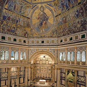 Interior view of the Florence Baptistery (photo)